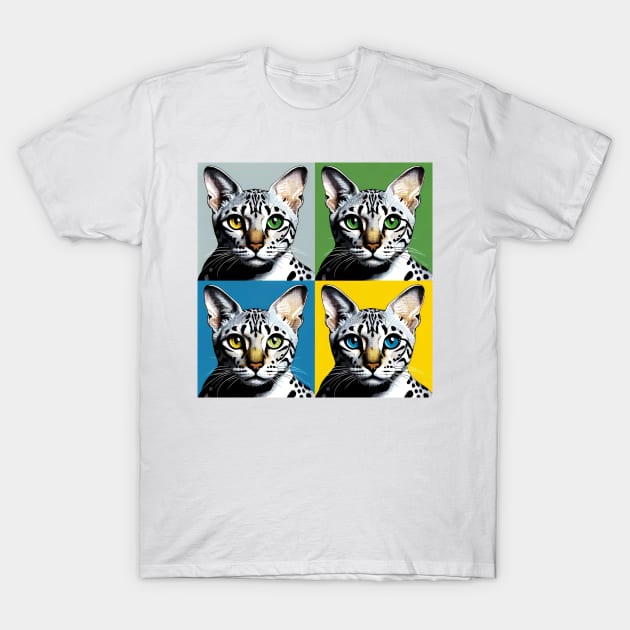 Egyptian mau Pop Art - Cat Lovers T-Shirt by PawPopArt